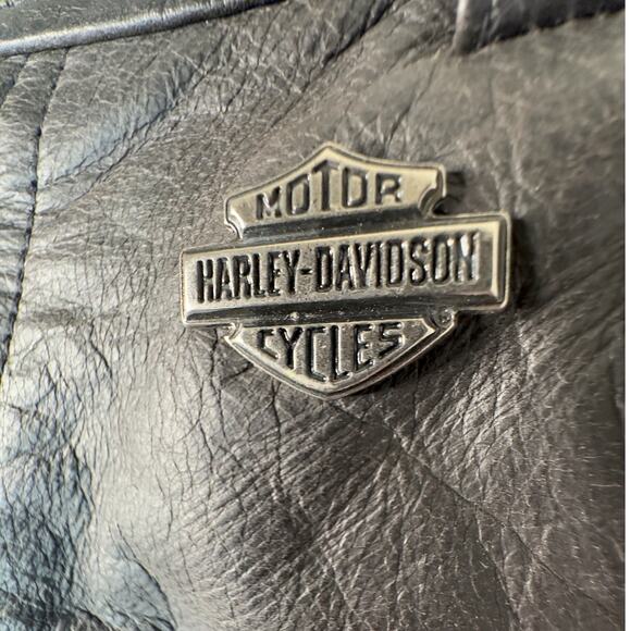 Harley Davidson Women's 8 Vapor Mixed Media Heavy Leather Moto Riding Pant Black - Picture 3 of 9